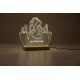 3D led лампа със сърце и кардиограма - подарък за кардиолог