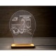 3D led лампа с ветеринарна клиника и куче - подарък за ветеринарен лекар
