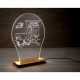 3D led лампа с ветеринарна клиника и куче - подарък за ветеринарен лекар